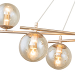 Подвесной светильник 8x40Вт E14, металл/стекло, золото