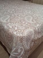 Покрывало жаккардовое двухстороннее Нежность 191-18 беж,серый евро (240х200)