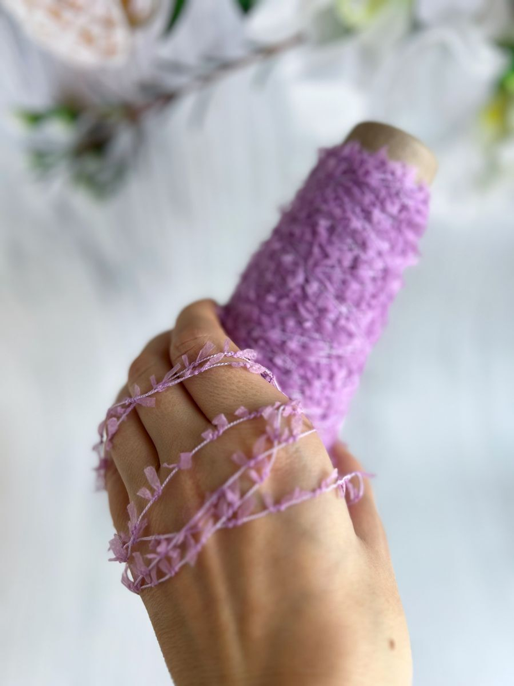 пряжа для вязания травка пушистая реснички