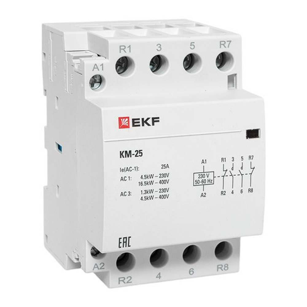 Контактор модульный КМ 25А 2NО+2NC (3 мод,) EKF PROxima