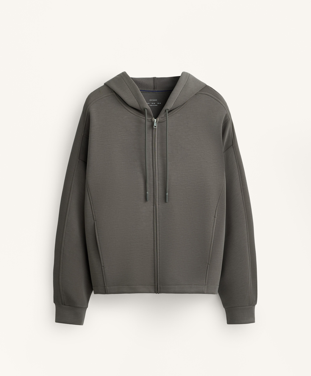 Oysho Куртка с капюшоном, угольный