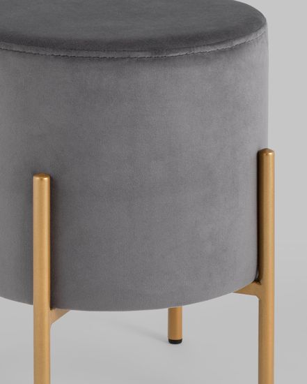 Пуф Кейси велюр серый