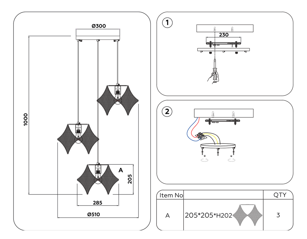 Ambrella Подвесной светильник в стиле лофт Loft TR8427