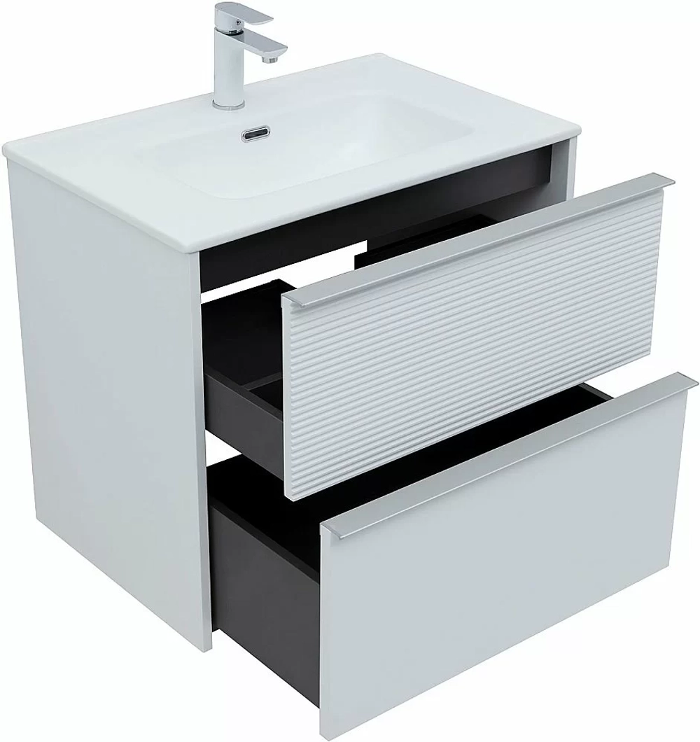 Тумба с раковиной Aquanet Вита 330476 70 белый матовый