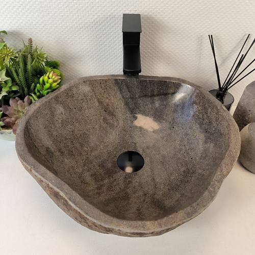 Раковина из речного камня RS-65372 47*43*15 0856