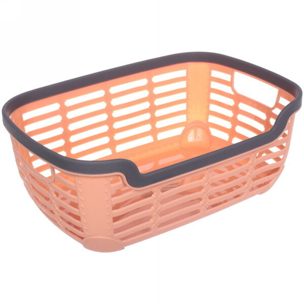 Корзина для хранения «Роттанг» розовая 24х16х9,5см