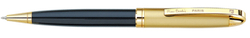 Фото ручка шариковая Pierre Cardin GAMME PC0833BP черного цвета с золотистым колпачком в подарочной  коробке с гарантией