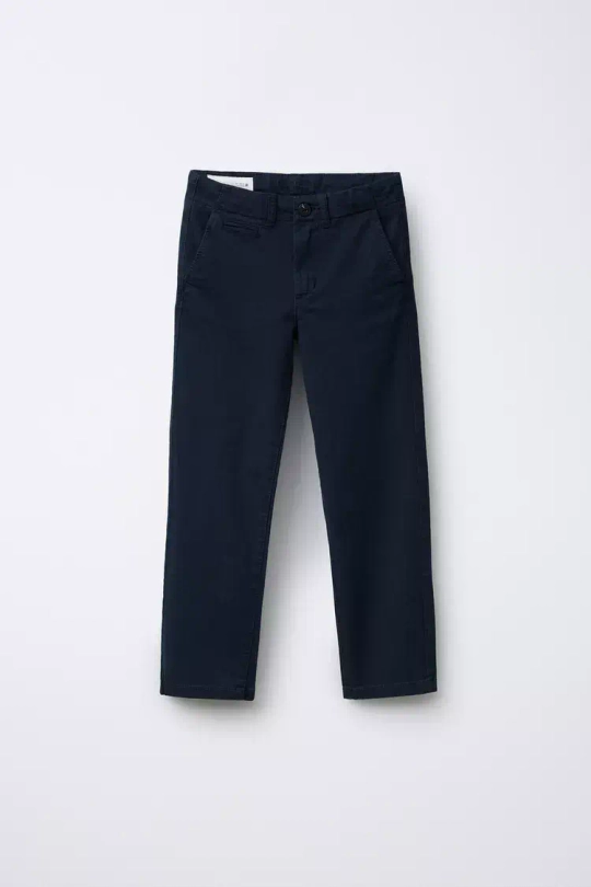 ZARA БАЗОВЫЕ БРЮКИ SLIM ЧИНОС, МОРСКОЙ СИНИЙ