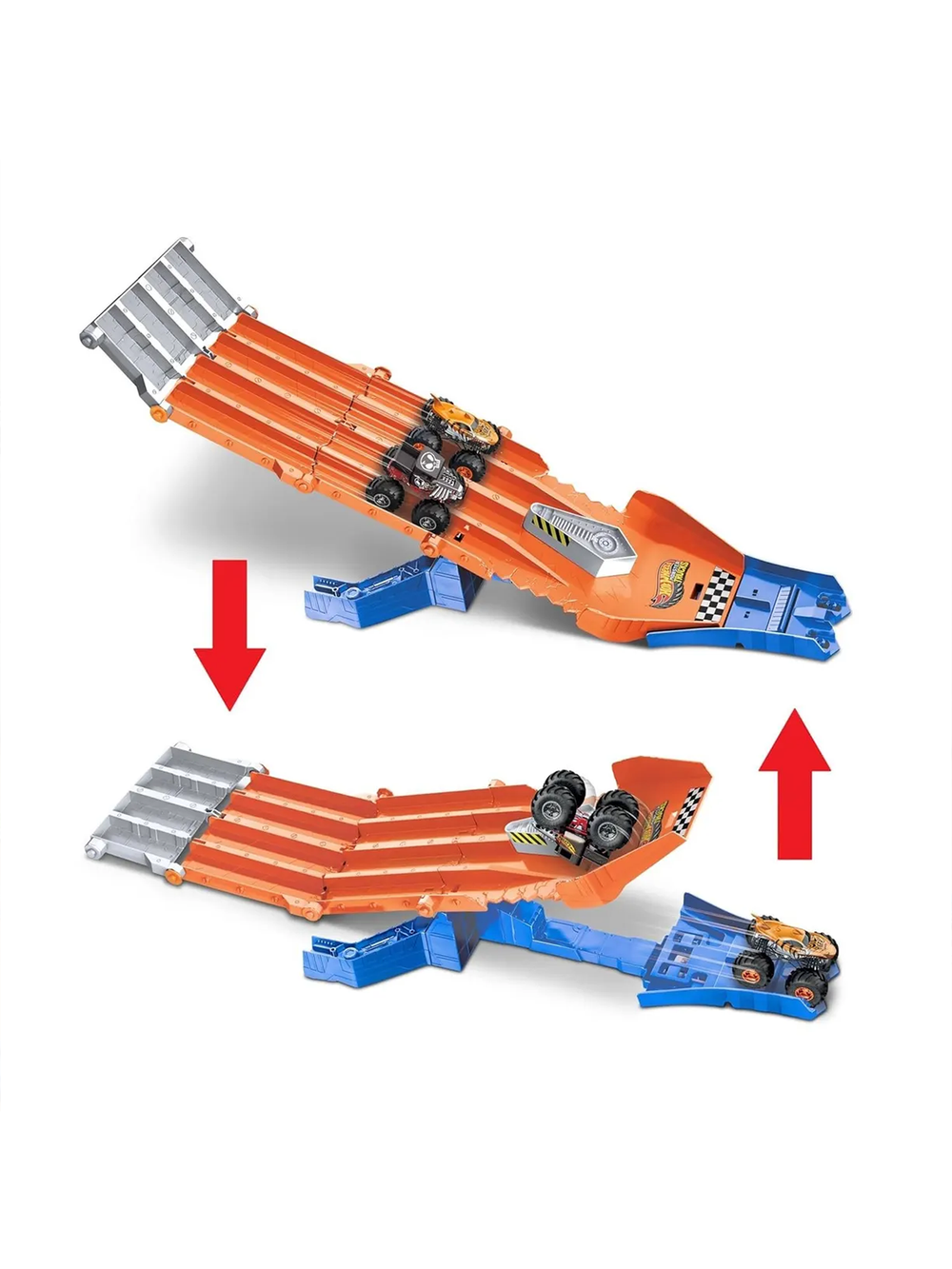 Трек Hot Wheels Monster Trucks «Гонки на выживание» JFR07 | Monster Trucks Racedown Destruction  2 машинки 1:64 | 4+