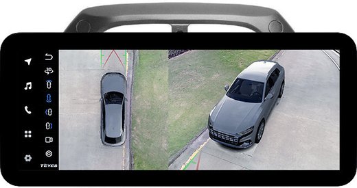 Магнитола для Toyota RAV4 2 2000-2003 - Teyes LUX ONE 360 монитор 12.3" 2K QLED на Android 10, 6Гб+128Гб, CarPlay, 4G SIM-слот, 4 камеры в комплекте