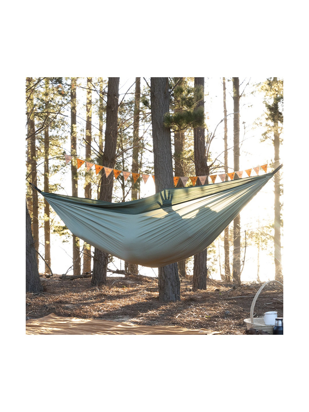 Гамак Naturehike NH21DC011 340T двухместный ультралегкий зеленый, 6927595713570