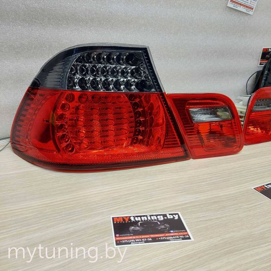 Задние фонари Bmw 3 E46 red smoke led