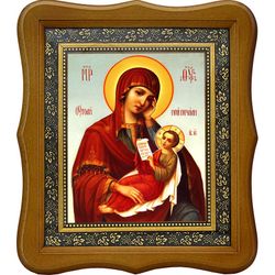 Утоли моя печали. Икона Божьей Матери на холсте.