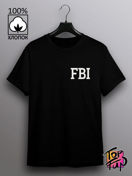 Футболка с принтом FBI