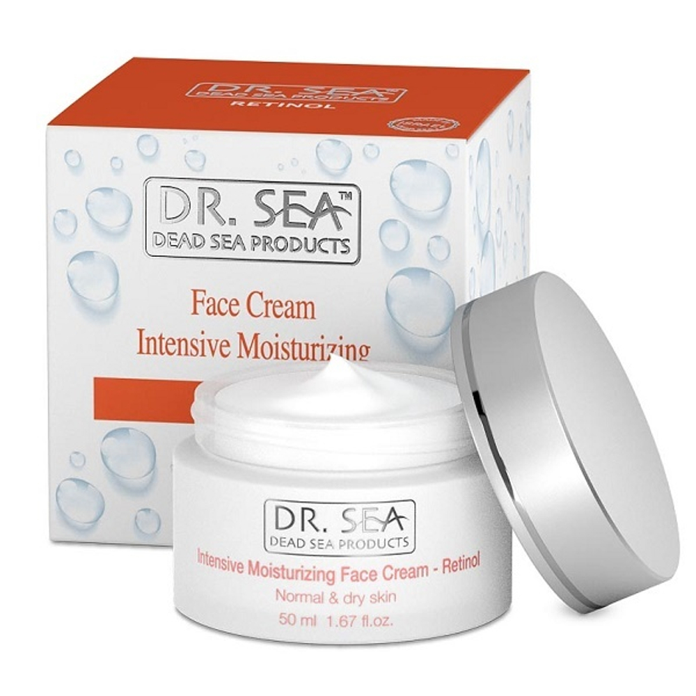 Интенсивный увлажняющий крем для нормальной и сухой кожи с Ретинолом Dr.Sea Intensive Moisturizing Face Cream - Retinol 50мл