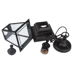 Садово-парковый светильник ЭРА НСУ 04-60-001 черный 4 гранный подвесной IP44 Е27 max60Вт