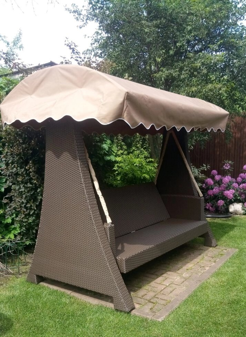 Садовые качели Prince из ротанга