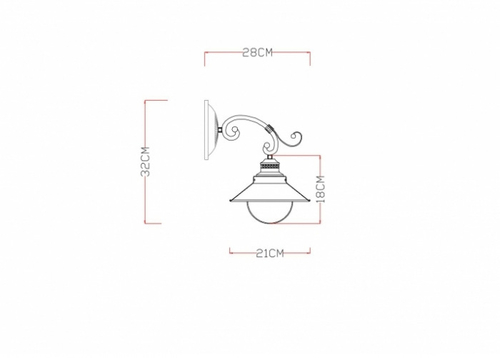 Настенный светильник Arte Lamp GRAZIOSO A4577AP-1CK