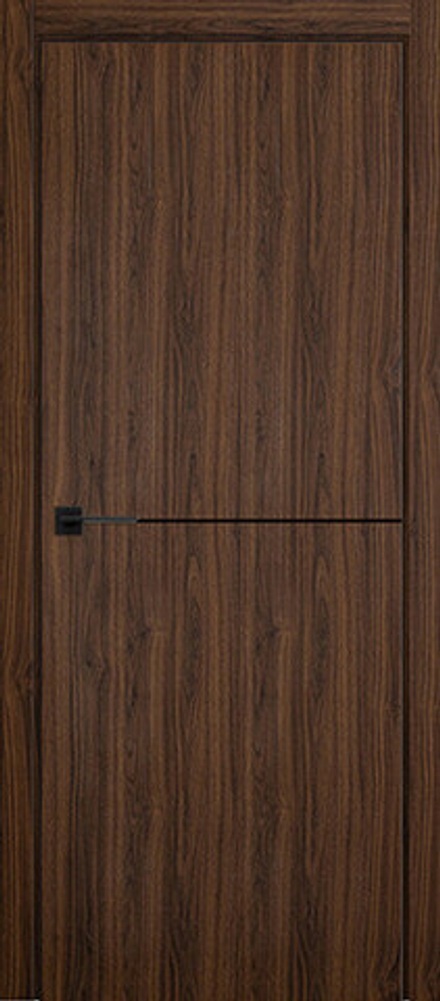 Межкомнатная дверь Turen Becker Fox 2 (черный молдинг и черная АБС кромка) Орех пекан шоко