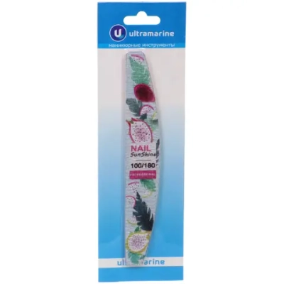 Пилка наждачная профессиональная «ЭЛЛА», дракон, 100/180грит, 2,8*17,8см (блистер Ultramarine)