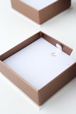 Квадратный футляр «Крем-брюле» под серьги