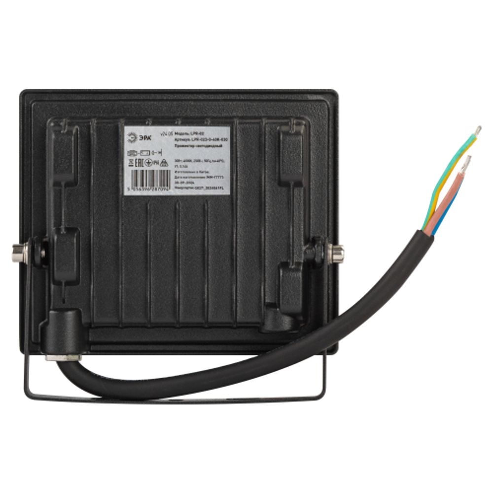 Прожектор светодиодный уличный ЭРА LPR-023-0-40K-030 30Вт 2400лм 4000K КСС Д 120° 2 года IP65 черный | Прожекторы Стандарт