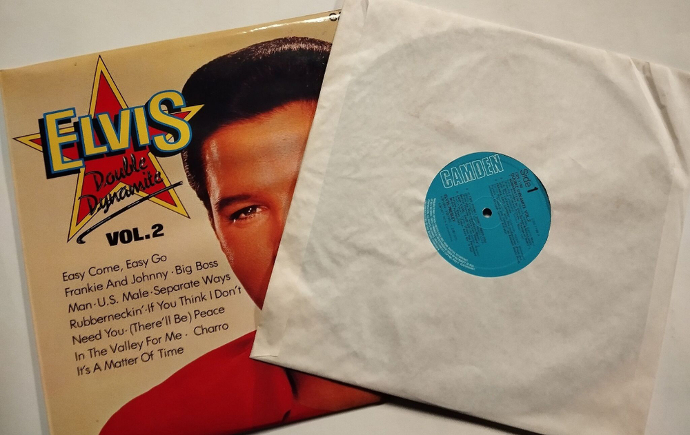 Винтажная виниловая пластинка LP Elvis Presley Double Dynamite Vol. 2 (UK 1980)