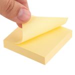 Блок самоклеящийся (стикеры) STAFF STANDARD, ПАСТЕЛЬНЫЙ 51х51 мм, желтый, 100 листов, 116577