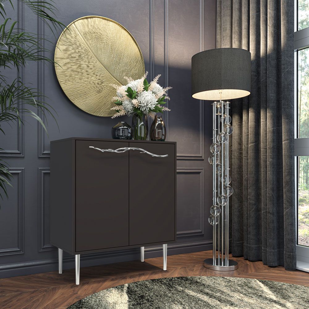 Комод Арт Колор matte Стайл Сильвер с 2 полками Терпкий коричневый матовый