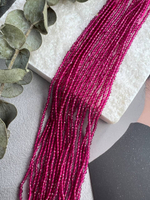 Шпинель 2 мм, нить 37 см, розовый