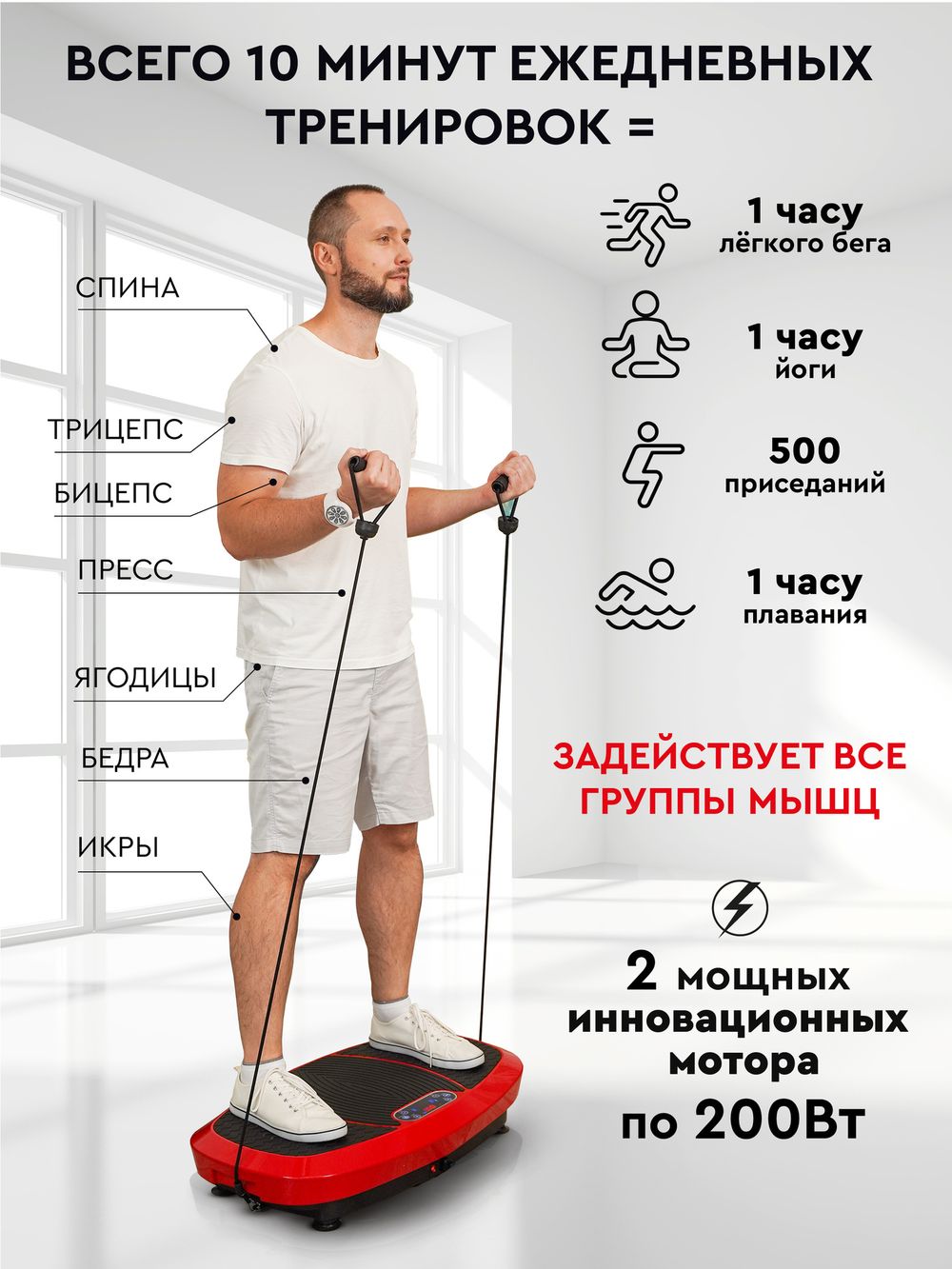 3D Виброплатформа для похудения PLANTA VP-15