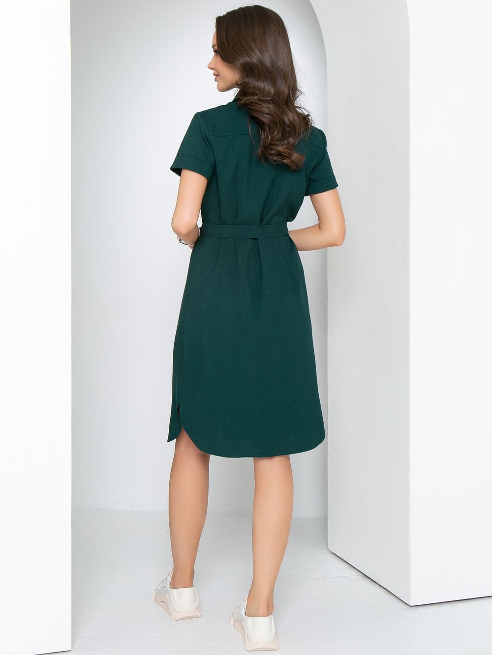 Платье-рубашка Сидни (изумруд) Diolche (Акция)