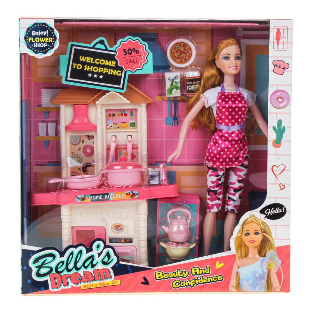 Кукла тип Модель с аксессуарами, коробка JX500-62