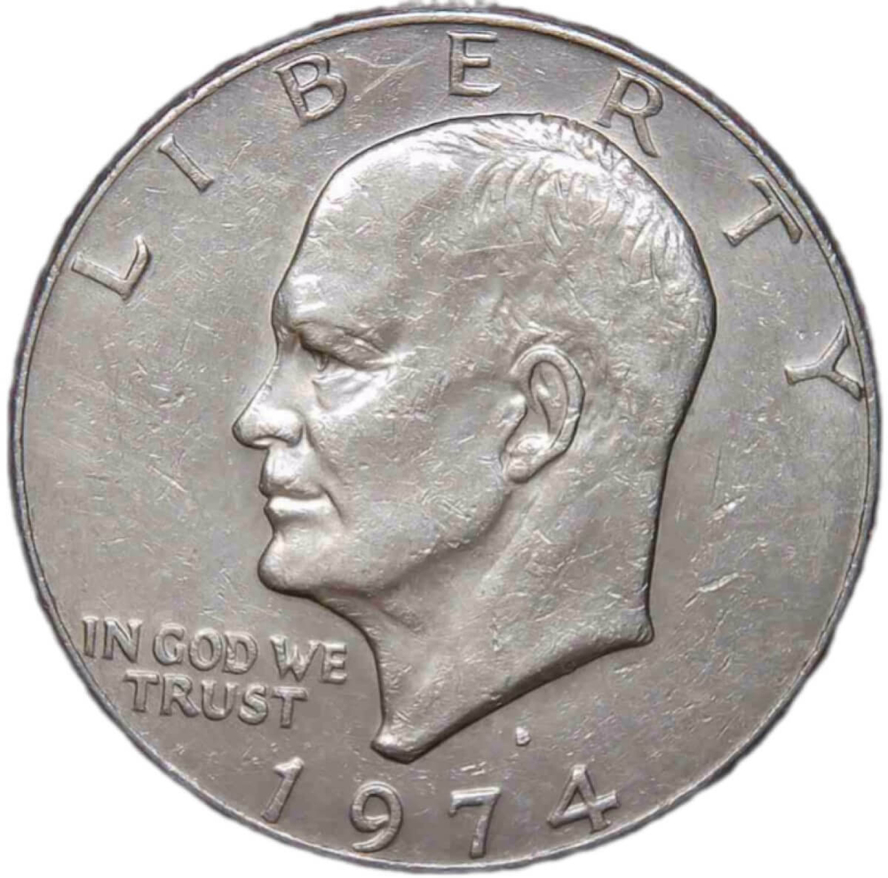 США 1 доллар (dollar) 1974 D ''Эйзенхауэр'' (XF)