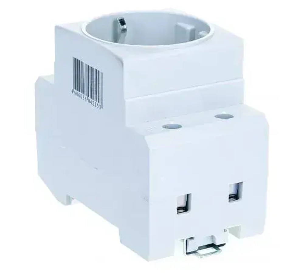 (MRD10-16-2, КОМПЛЕКТ 2 шт.) Розетка силовая РАр10-3-ОП с заземл. на DIN-рейку IEK 1065413058.VE24RU1