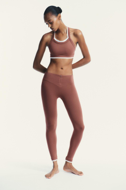 ZARA СПОРТИВНЫЙ ТОП С ЭФФЕКТОМ ДВОЙНОГО, МЯГКИЙ РОЗОВЫЙ