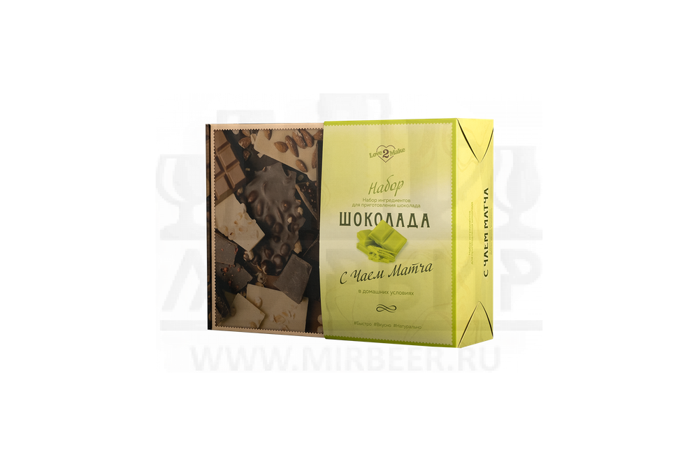 Набор ингредиентов Love2Make для приготовления шоколада «С чаем матча»