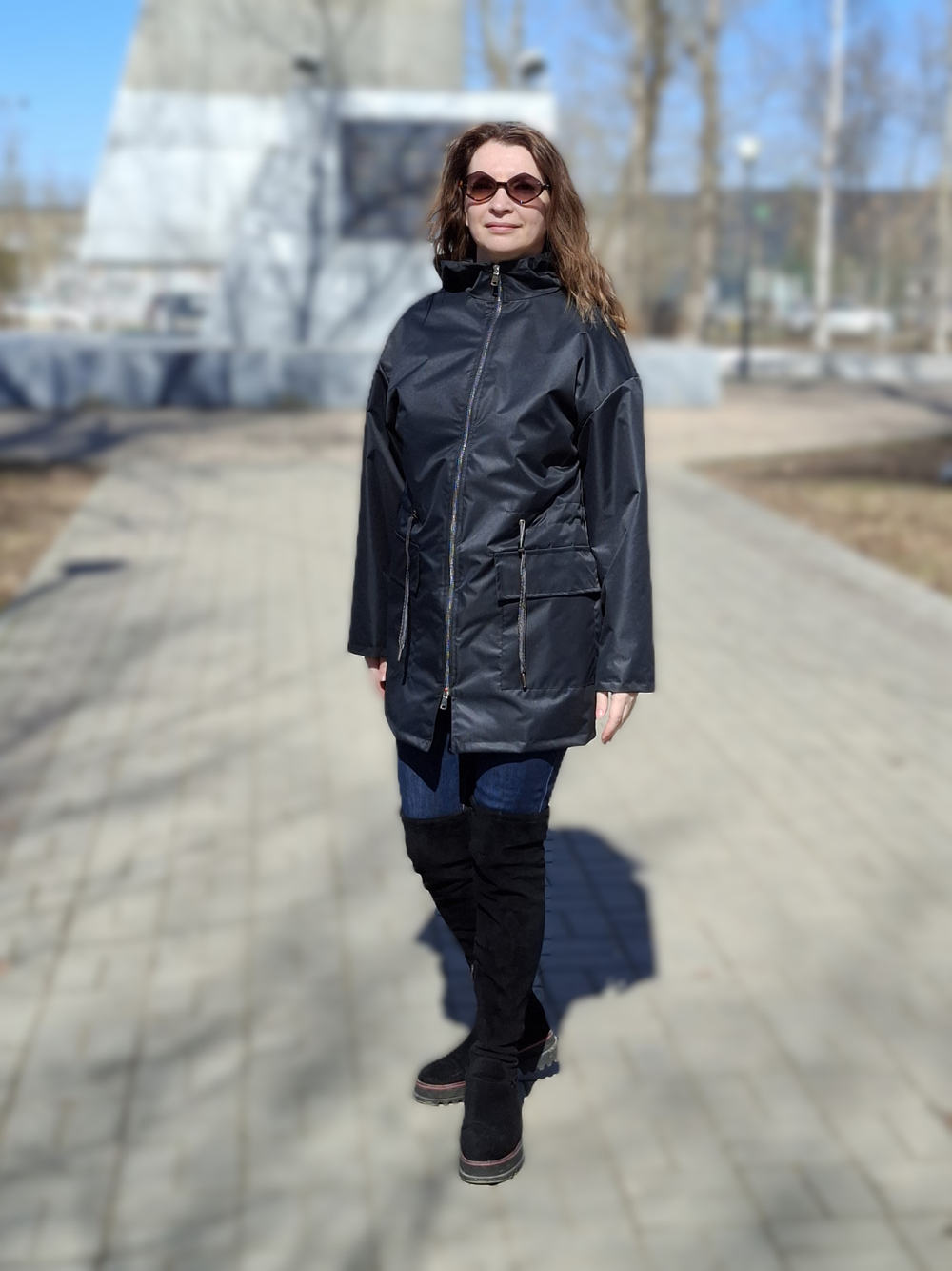 Куртка-ветровка Деми женская, цвет черный