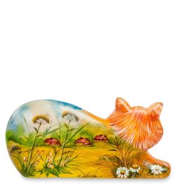 Народные промыслы РД- 10/15 Фигурка резная «Кошка Лето» художественная роспись