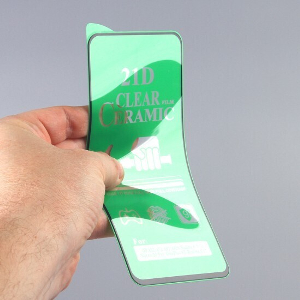 Стекло Ceramic Realme 7 противоударное, в тех.упак. (в комп. 25 шт), 012537 Черный