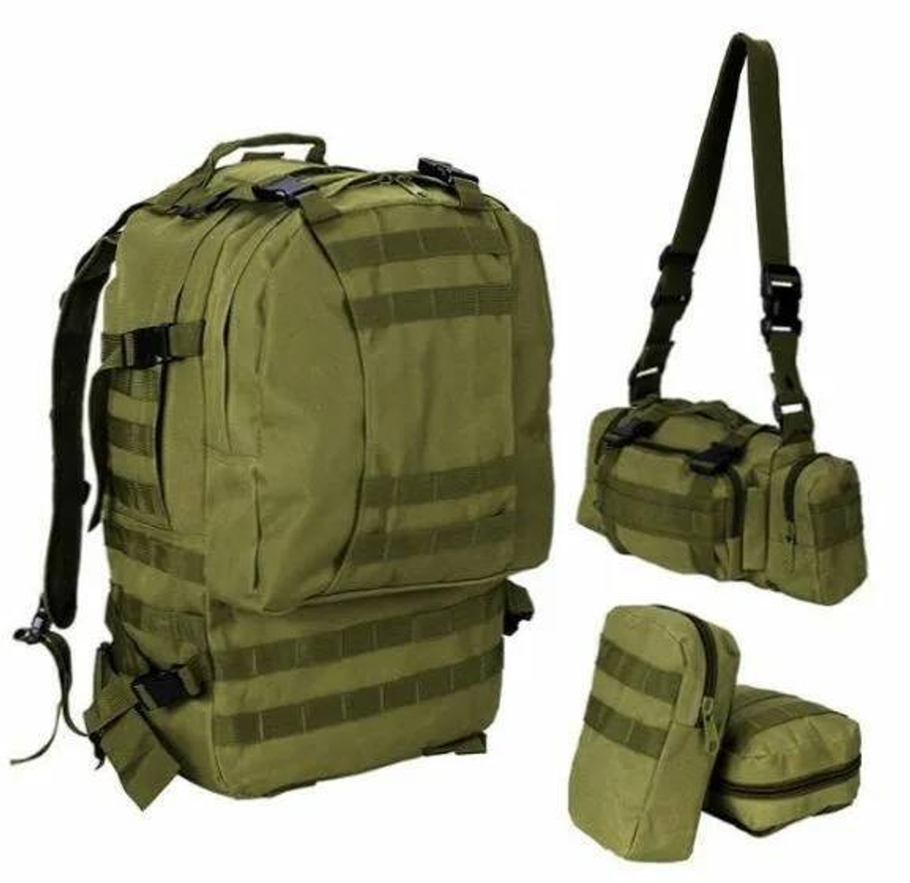 Тактический рюкзак с подсумками 40л / олива