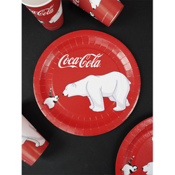Тарелки "Сoca-Cola" Белый мишка