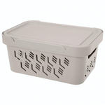 Ящик с крышкой универсальный "deluxe", 270х190х120 мм, 4,6л (светло-бежевый)