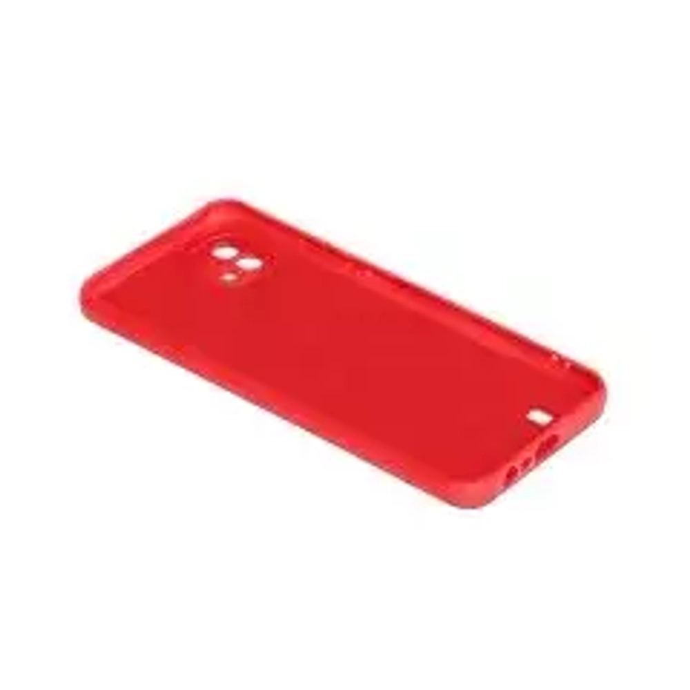 Силиконовый чехол с микрофиброй для Realme C20/C11 red DF