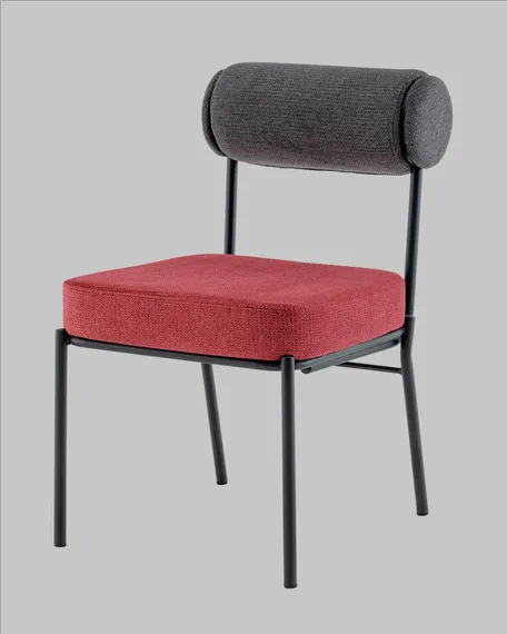 Стул обеденный Roller, тёмно-серый, бордо