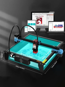 Twotrees TTS-10 PRO Лазерный гравировальный станок 80Вт с мощностью лазера 10Вт для резки Деревянная доска акриловая станок CNC графическим, контурным и пиксельнным режимом гравировки