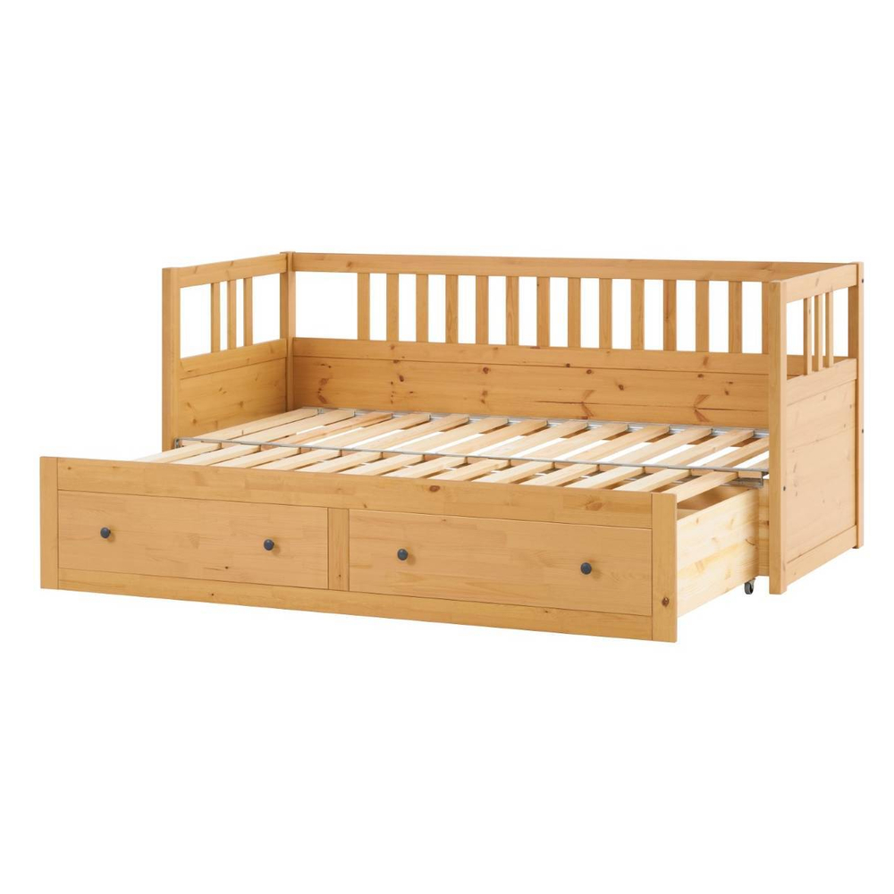 Кровать-кушетка раздвижная с ящиками, КЫМОР (HEMNES), 80х200 см, светло-коричневый