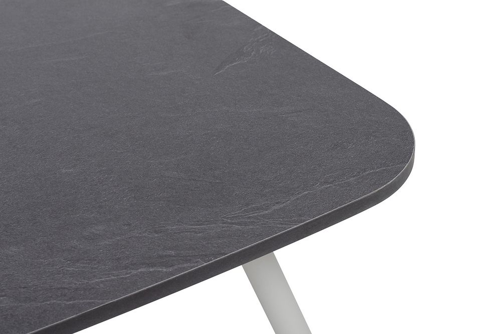 "Верона" журнальный стол из HPL 120х65, H40, каркас светло-серый (RA L7035) муар, цвет столешницы "серый гранит"