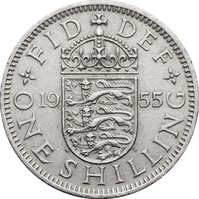 1 шиллинг 1955 Великобритания (Английский герб)