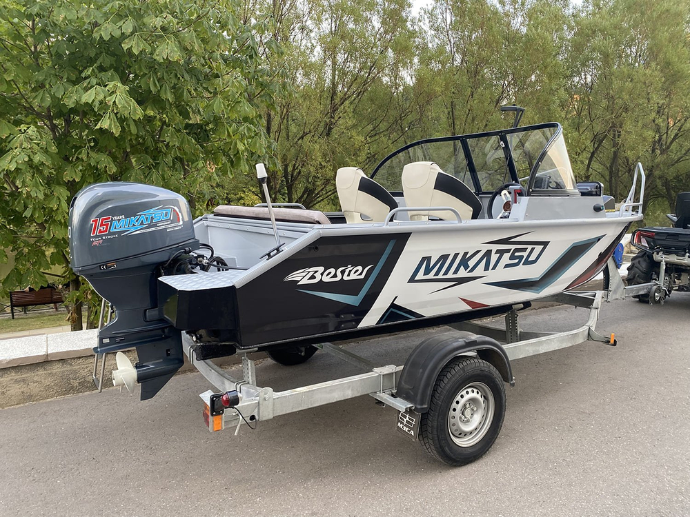 Комплект Алюминиевая лодка (катер) Mikatsu (Микатсу) 470 (Z43) Sport + мотор Yamaha F60FETL
